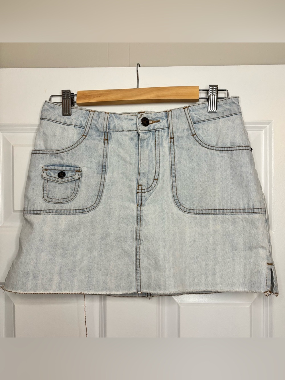 Y2K denim Mini Skort Jordache Low Rise 7/8 Medium Vintage
